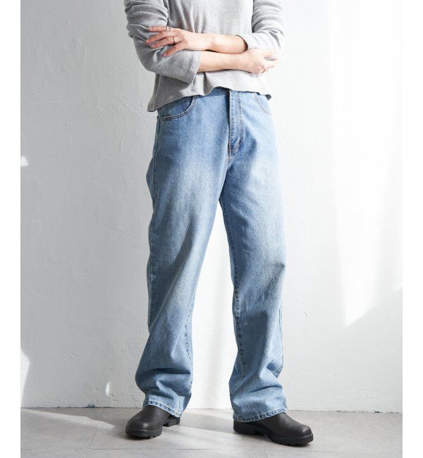 VENCE share style「12ozデニムローライズパンツ」|デニム|