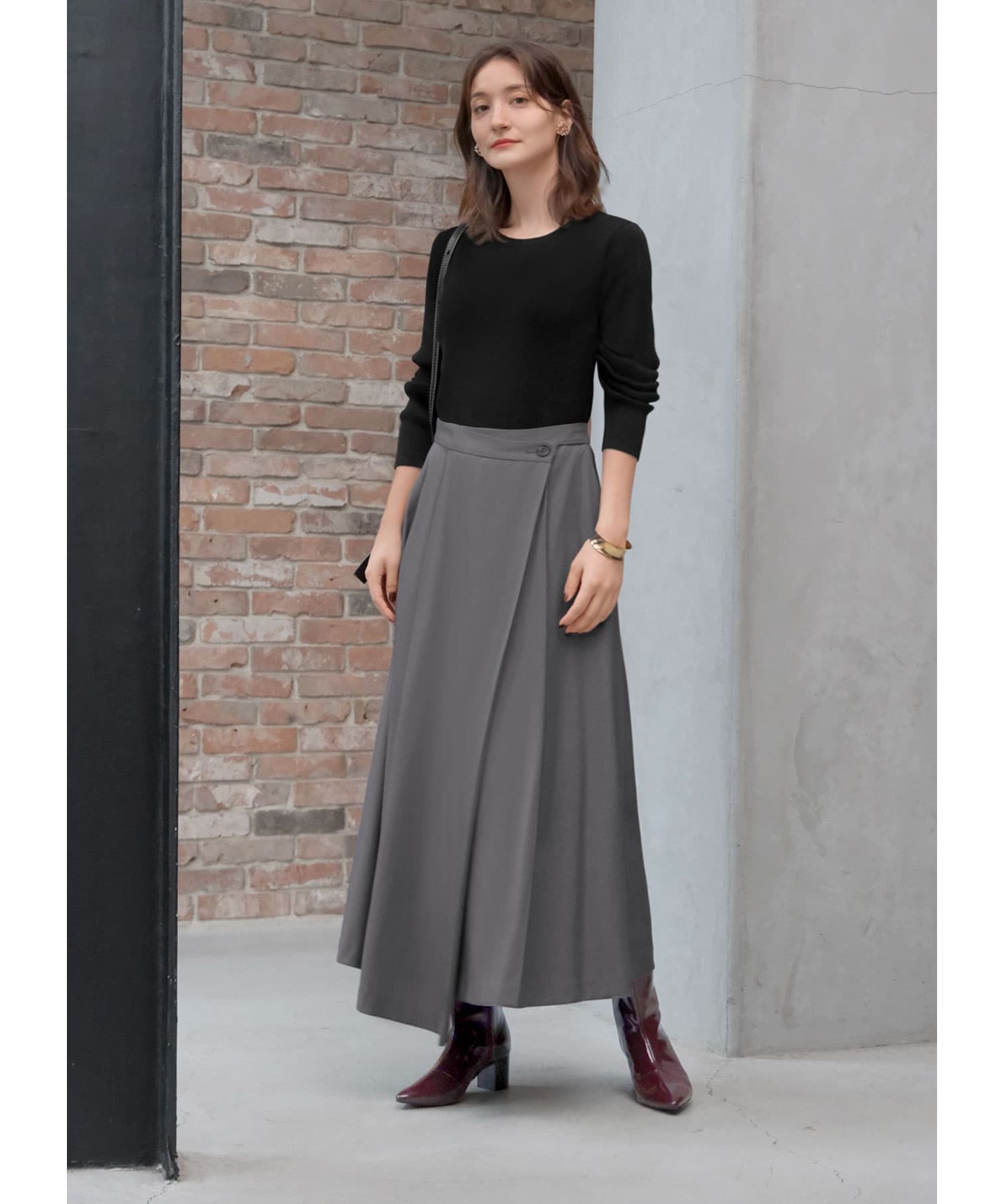 STYLE DELI「アシンメトリーラップスカート」|スカート|