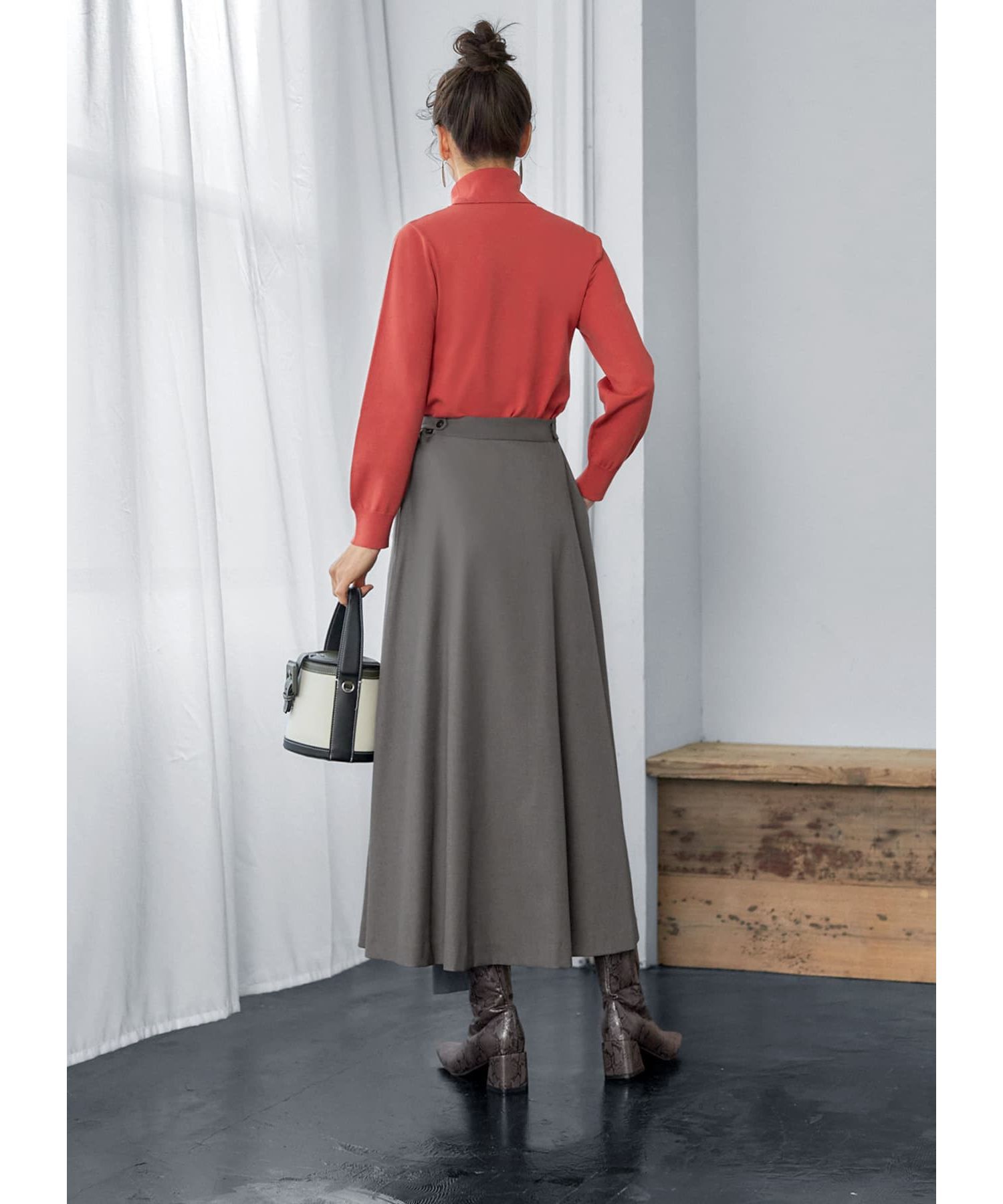 STYLE DELI「アシンメトリーラップスカート」|スカート|