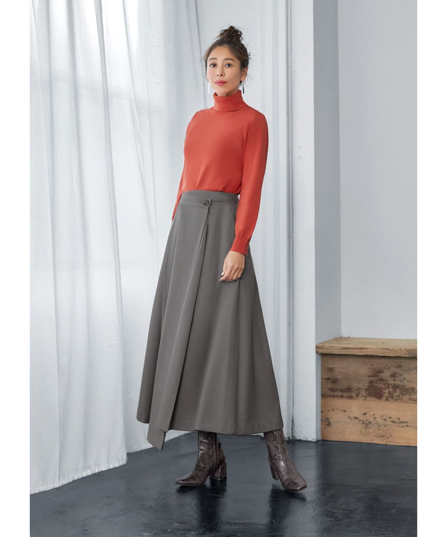 STYLE DELI「アシンメトリーラップスカート」|スカート|