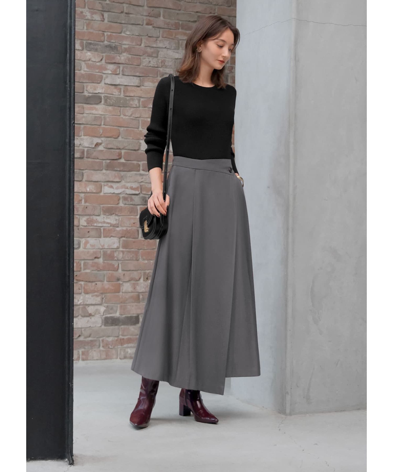 STYLE DELI「アシンメトリーラップスカート」|スカート|