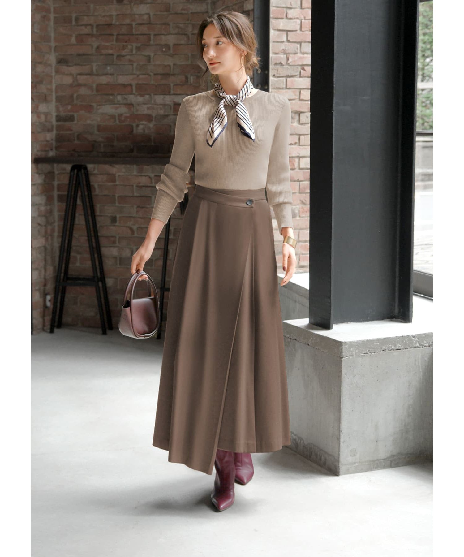 STYLE DELI「アシンメトリーラップスカート」|スカート|