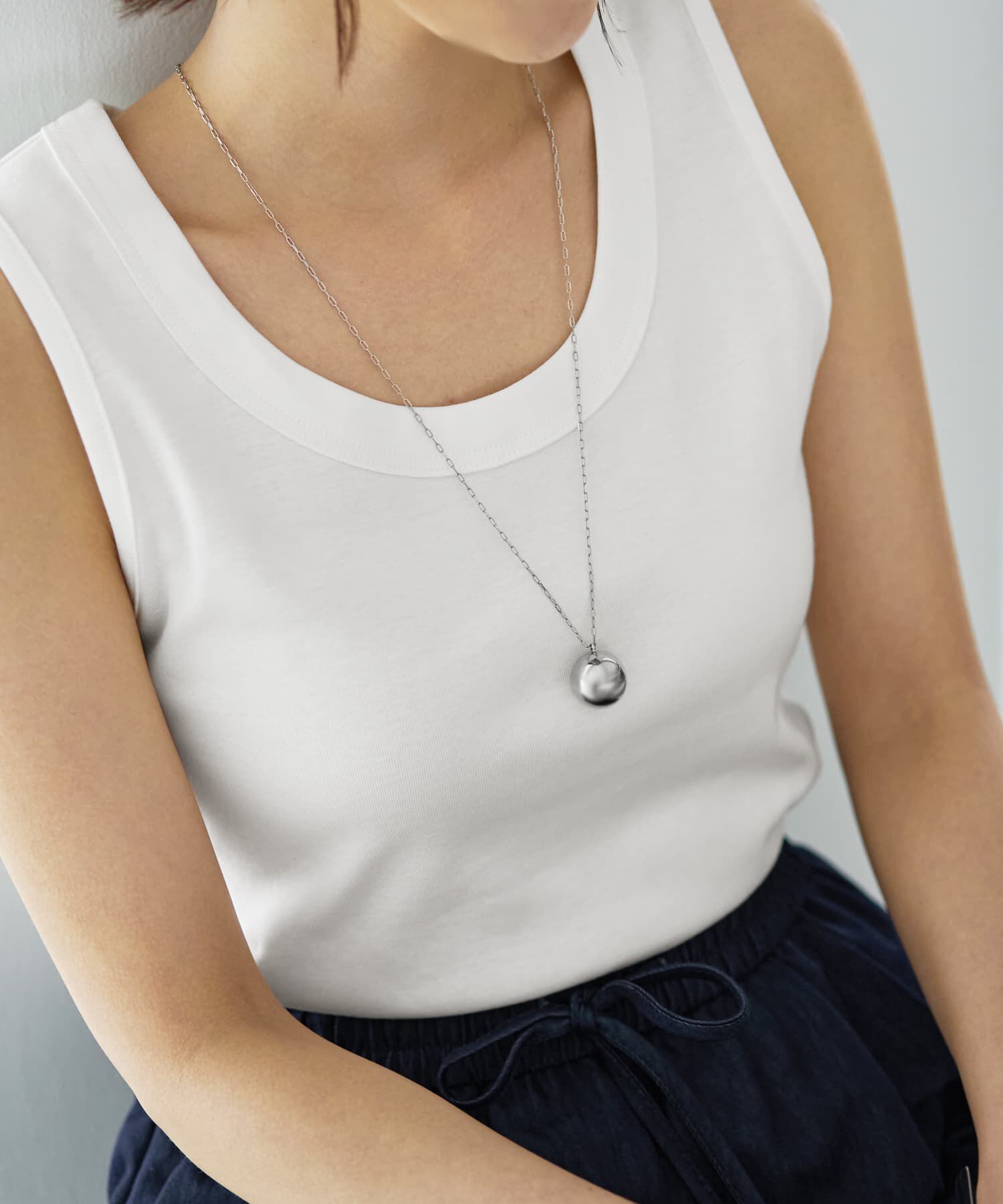 STYLE DELI「メタルボールロングネックレス」|ネックレス|