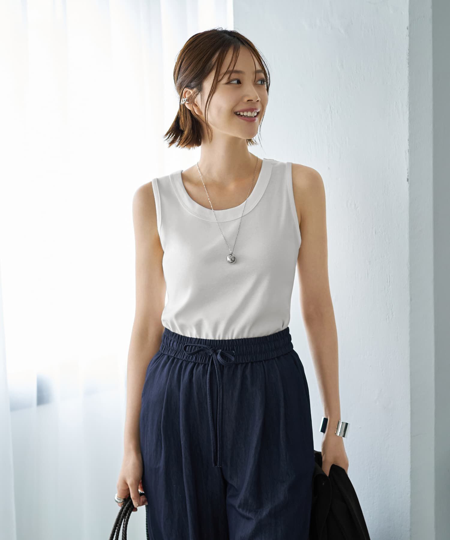 STYLE DELI「メタルボールロングネックレス」|ネックレス|