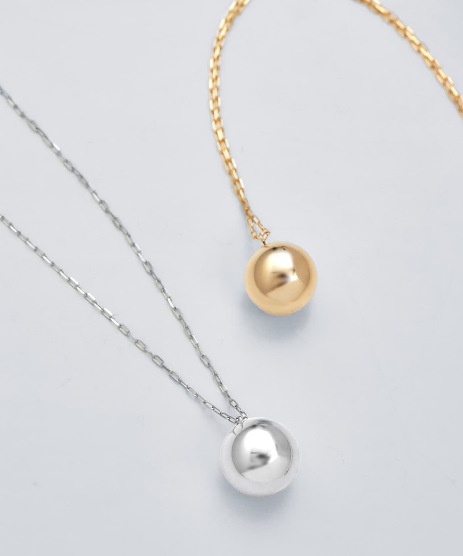 STYLE DELI「メタルボールロングネックレス」|ネックレス|