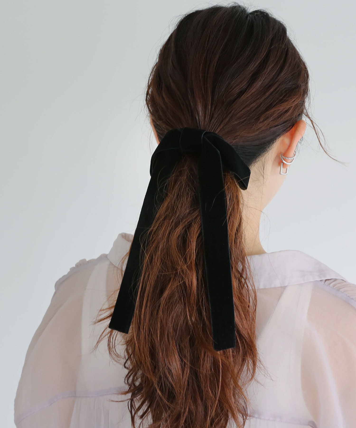 colleca la「両面ベロア ロングリボンヘアカフ/ヘアフック」|その他|