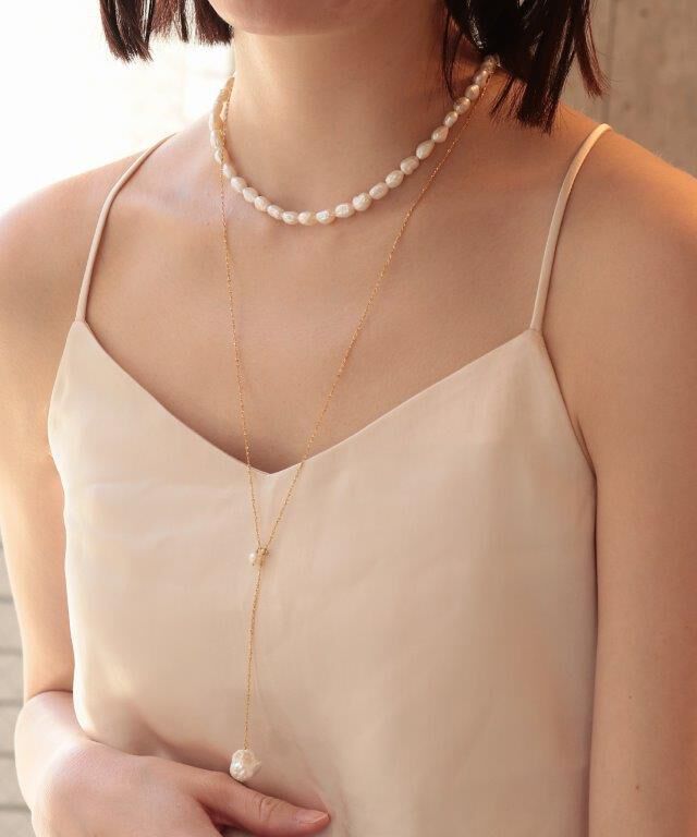  「beau temps K14GF 淡水パール バロックショート ネックレス」|ネックレス|