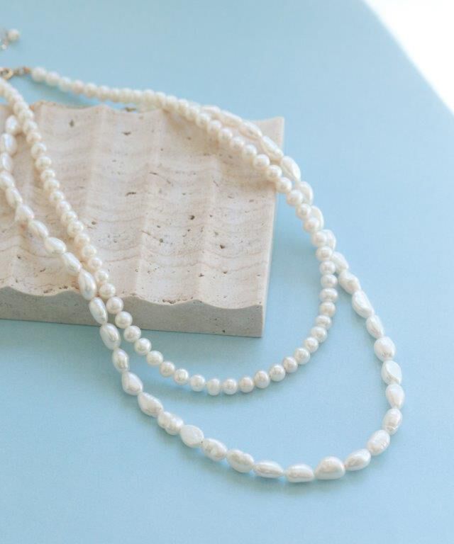  「beau temps K14GF 淡水パール バロックショート ネックレス」|ネックレス|