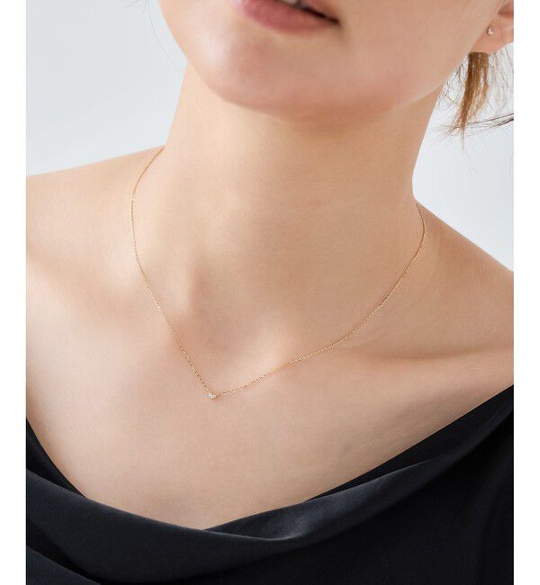 ete「[レイヤー] K18YG ダイヤモンド ネックレス」|ネックレス|