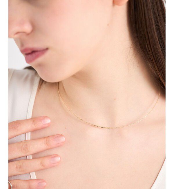 ete「[フロート] K10YG チューブ ワイヤー チョーカー」|ネックレス|