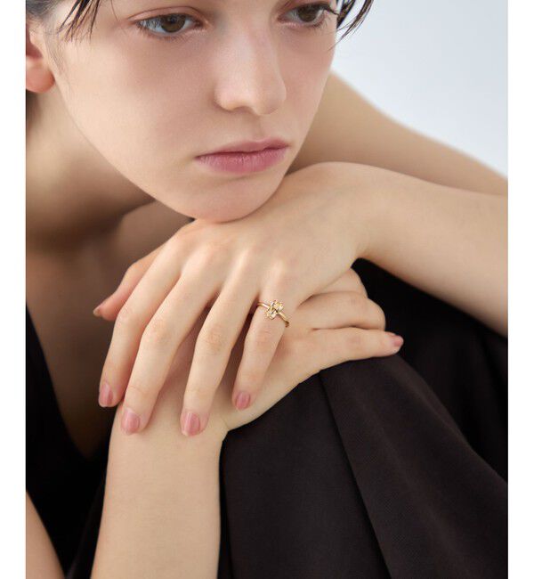 ete「[ハッピーカムカム] ビジュー ネコチャン リング」|リング|