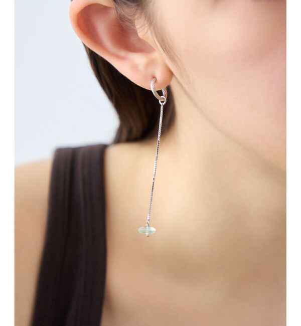 ete「[フォーチュン] ナチュラルストーン チャーム /Peaceful」|イヤリング|