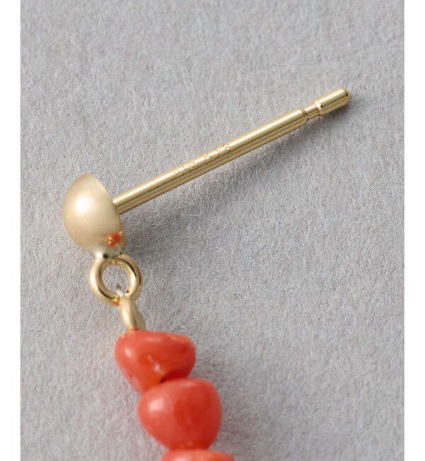 ete「[フォーチュン] K18YG ナチュラルストーン フープピアス /Dream」|ピアス|