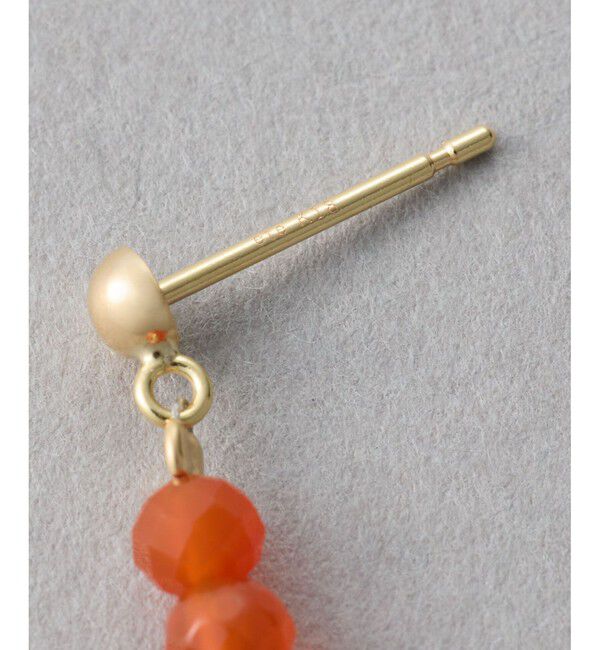 ete「[フォーチュン] K18YG カーネリアン フープピアス /Power」|ピアス|