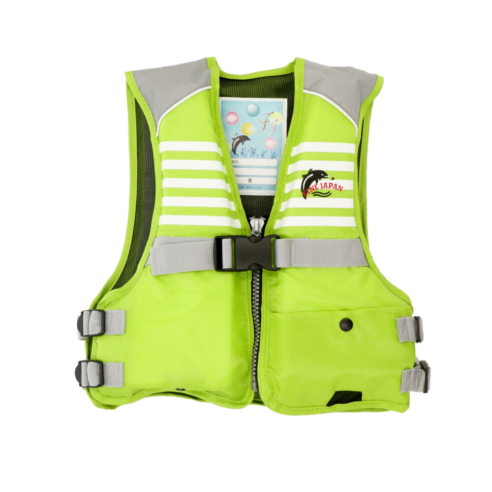 BACKYARD FAMILY「ライフジャケット 子供 ファインジャパン 通販 フローティングベスト 救命胴衣 キッズ 子ども」|ベスト・ジレ|グリーン2