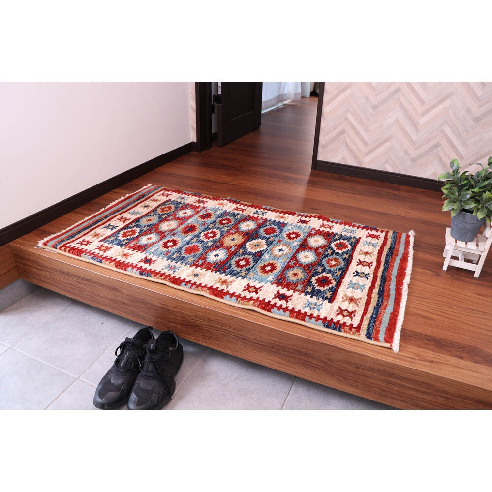 BACKYARD FAMILY「玄関マット 室内 屋外 長方形 北欧 通販 玄関 マット フロアマット ウィルトン織り」|その他|レッド1