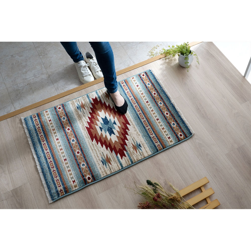 BACKYARD FAMILY「玄関マット 室内 屋外 長方形 北欧 通販 玄関 マット フロアマット ウィルトン織り」|その他|レッド2