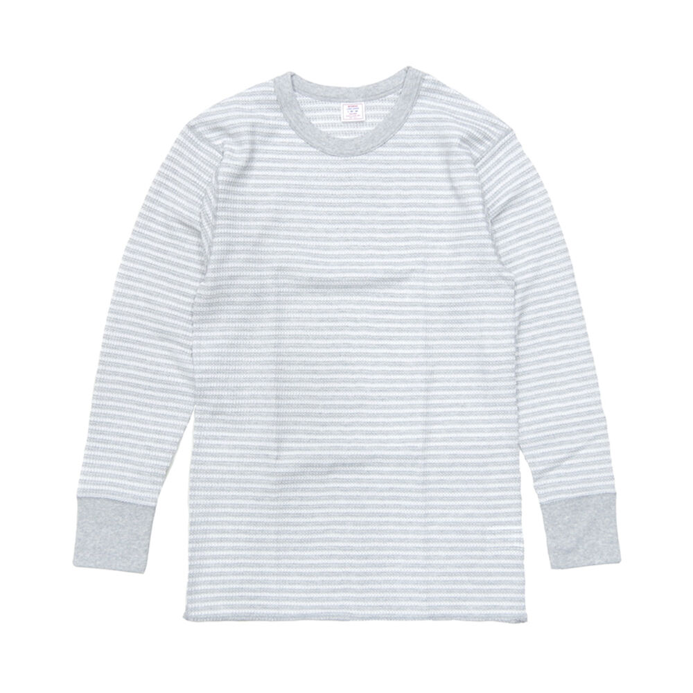 BACKYARD FAMILY「JEMORGAN パックTシャツ 通販 JC055-52S ワッフル ロンT サーマル」|Tシャツ・カットソー|グレー1