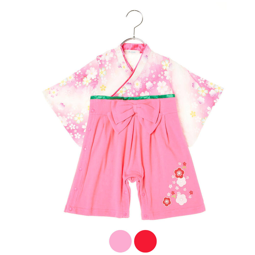 BACKYARD FAMILY「袴 ロンパース 女の子 通販 はかま ハカマ フォーマル 100日祝い 百日祝い お食い初め」|その他ベビーウェア|