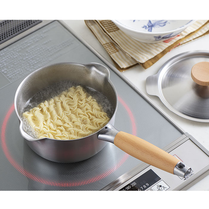 BACKYARD FAMILY「ミルクパン ih対応 通販 日本製 ステンレス ガス火対応 両口鍋 16cm 片手鍋 調理器具」|食器・キッチングッズ|