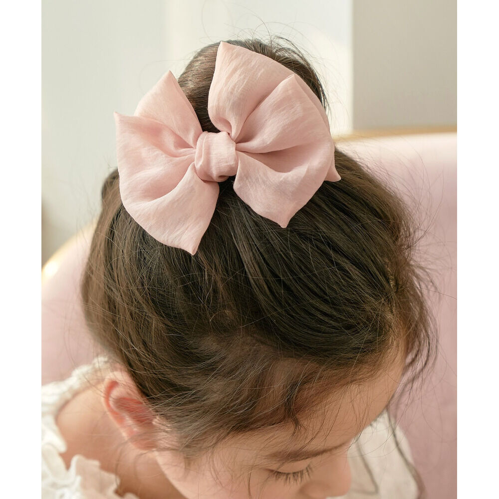 BACKYARD FAMILY「ヘアクリップ 大きめ リボン 通販 ヘア クリップ ヘアピン 髪飾り 髪留め キッズ 女の子 子供」|その他|ピンク1