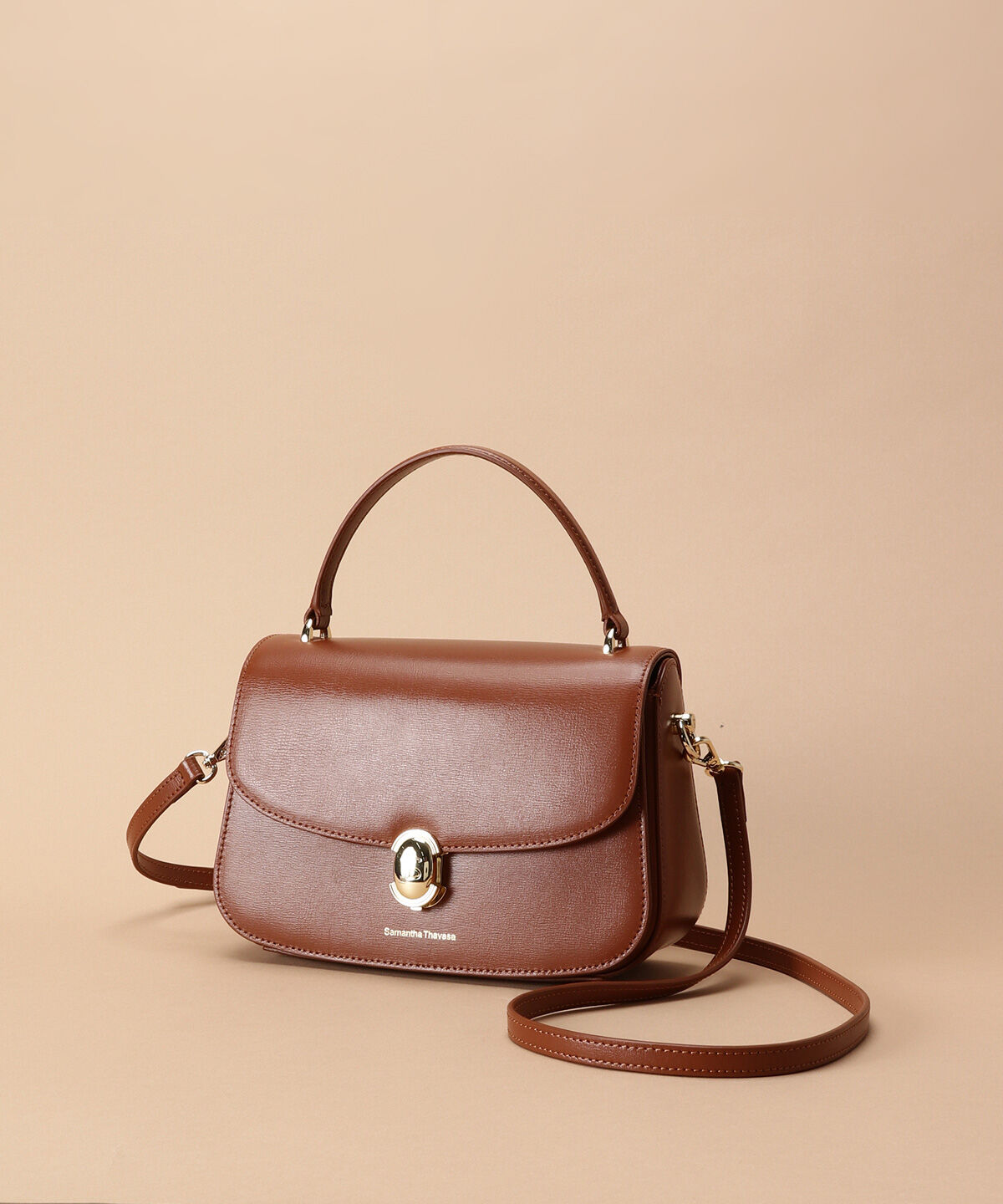 Samantha Thavasa「[日韓共同企画]シンプルスプリットレザーハンドバッグ」|ハンドバッグ|
