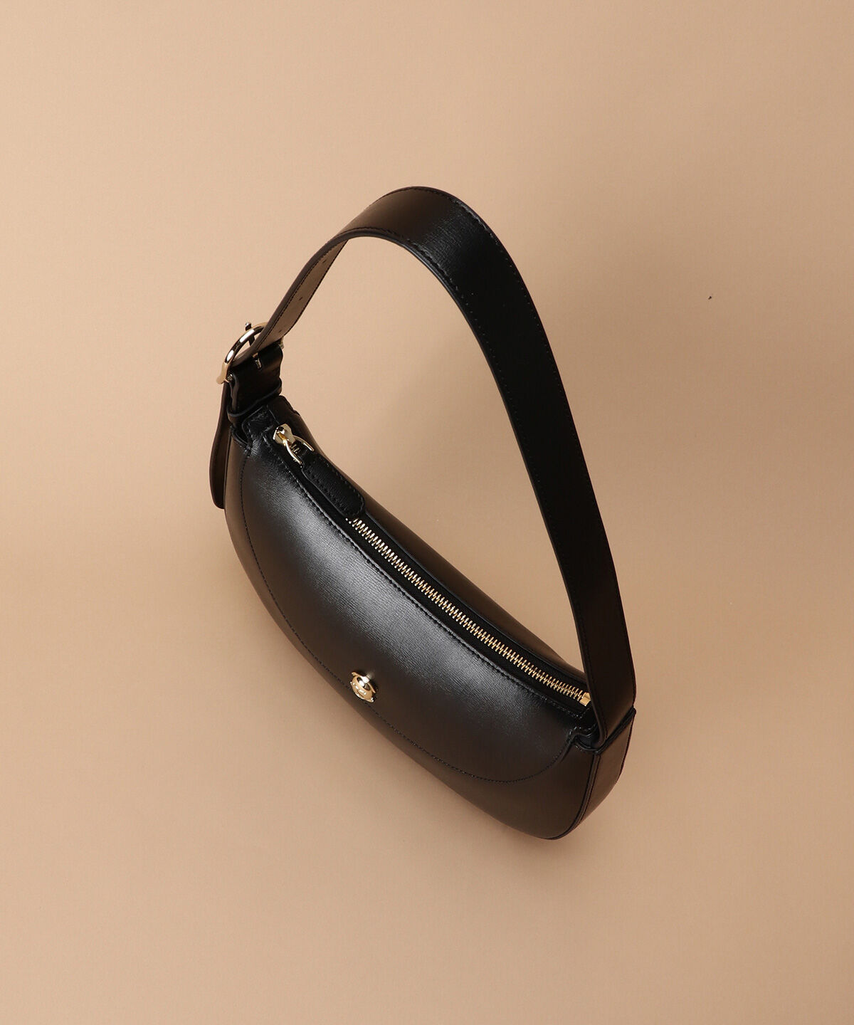 Samantha Thavasa「[日韓共同企画]シンプルスプリットレザーハーフムーンバッグ」|ショルダー・メッセンジャー|