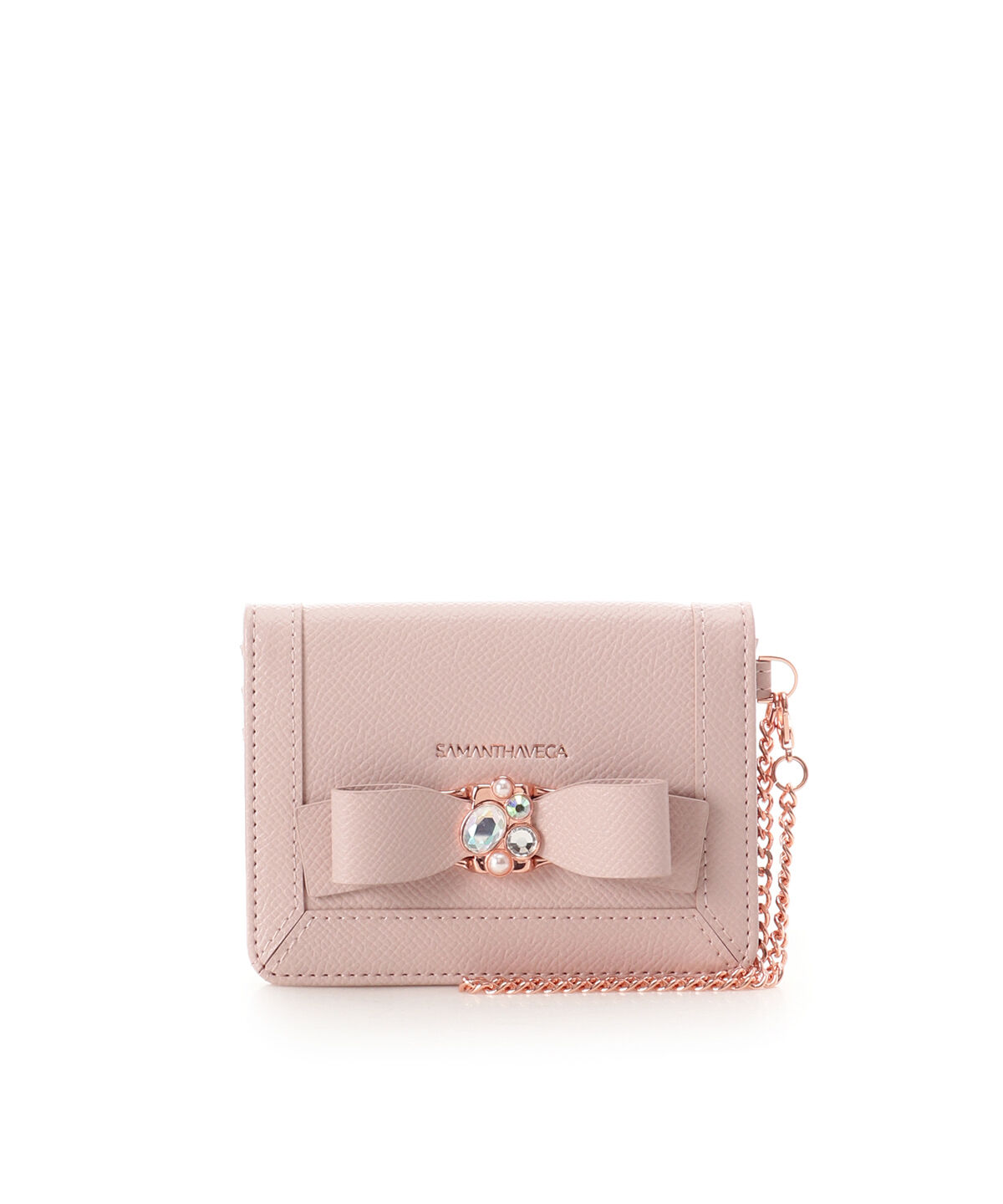 Samantha Vega「ジュエルリボンパスケース」|定期入れ|ピンク