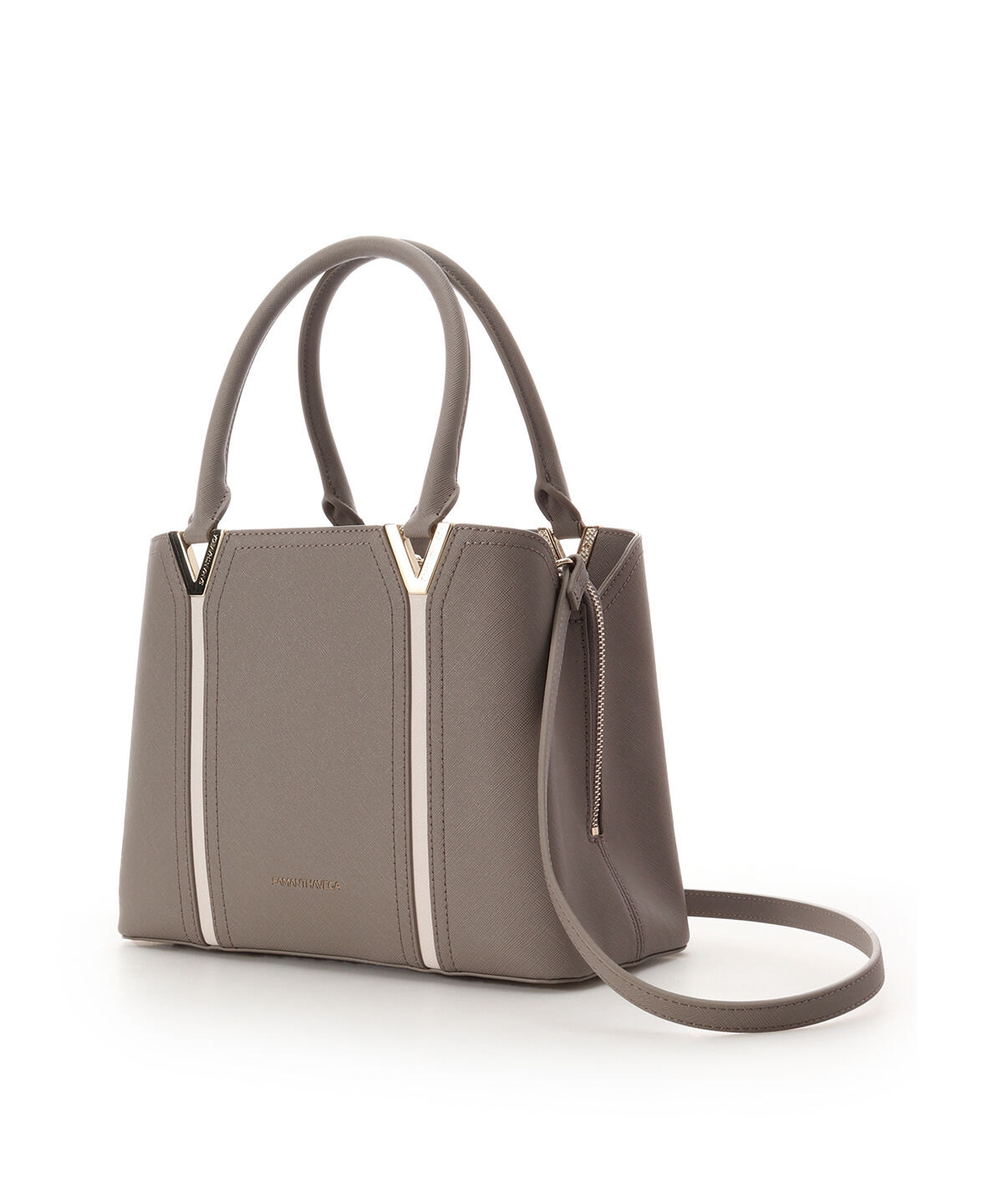 Samantha Vega「Vカットハンドバッグ」|ハンドバッグ|