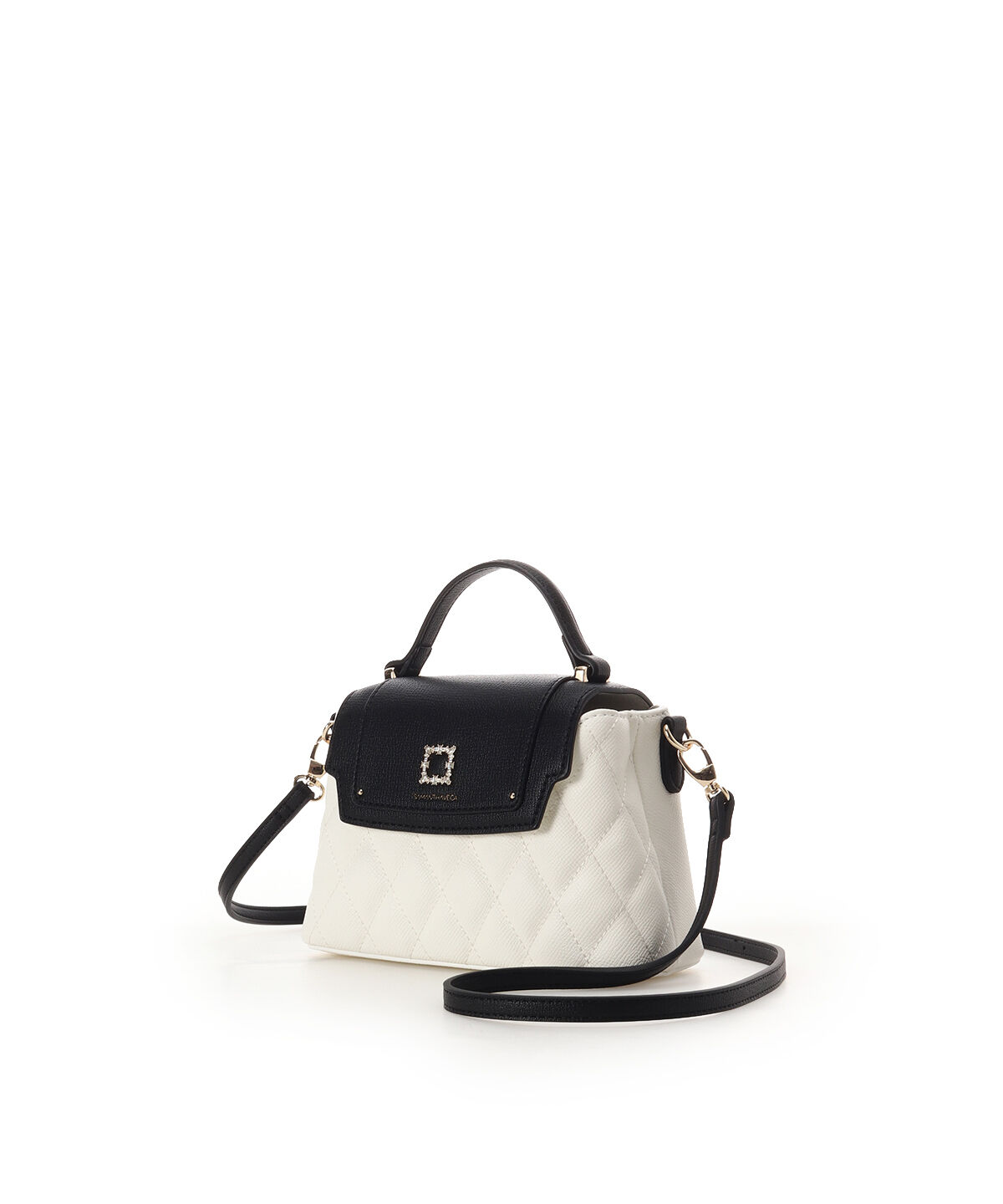 Samantha Vega「スクエアビジューキルトフラップショルダーバッグ」|ショルダー・メッセンジャー|