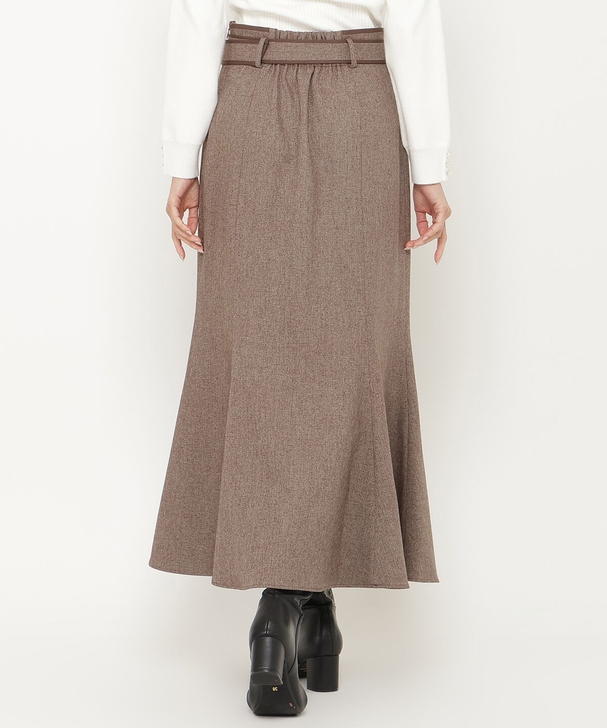 アンドクチュール「ベルト付きパイピングマーメイドスカート」|スカート|