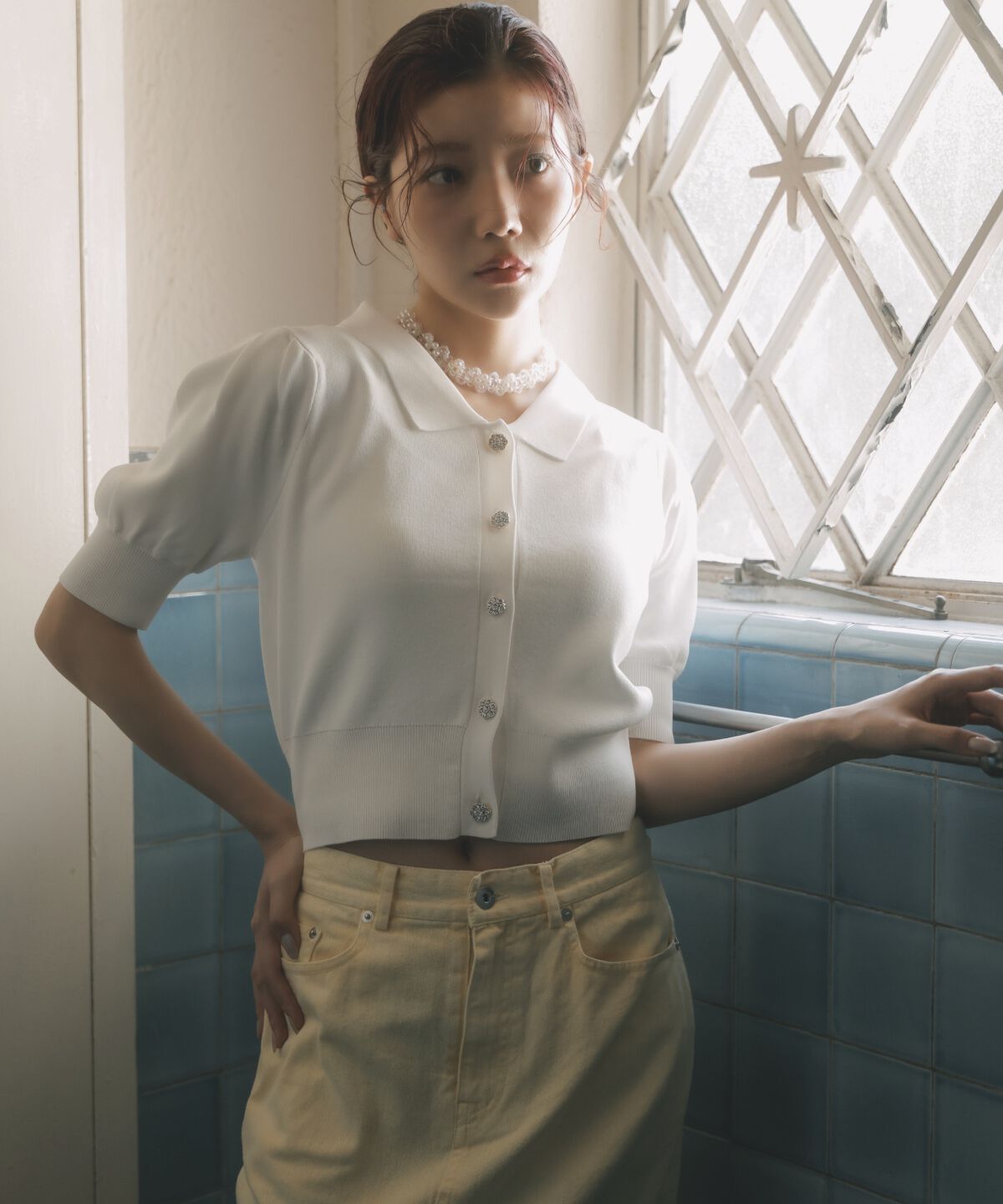 アンドクチュール「ビジューニットプルオーバー」|ニット・セーター|