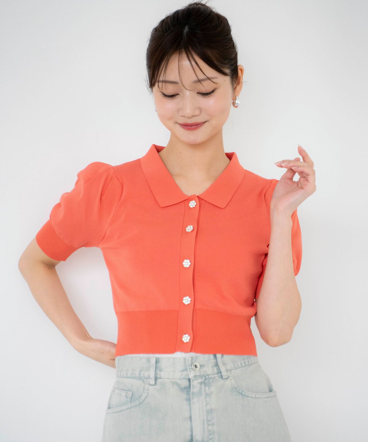 アンドクチュール「ビジューニットプルオーバー」|ニット・セーター|