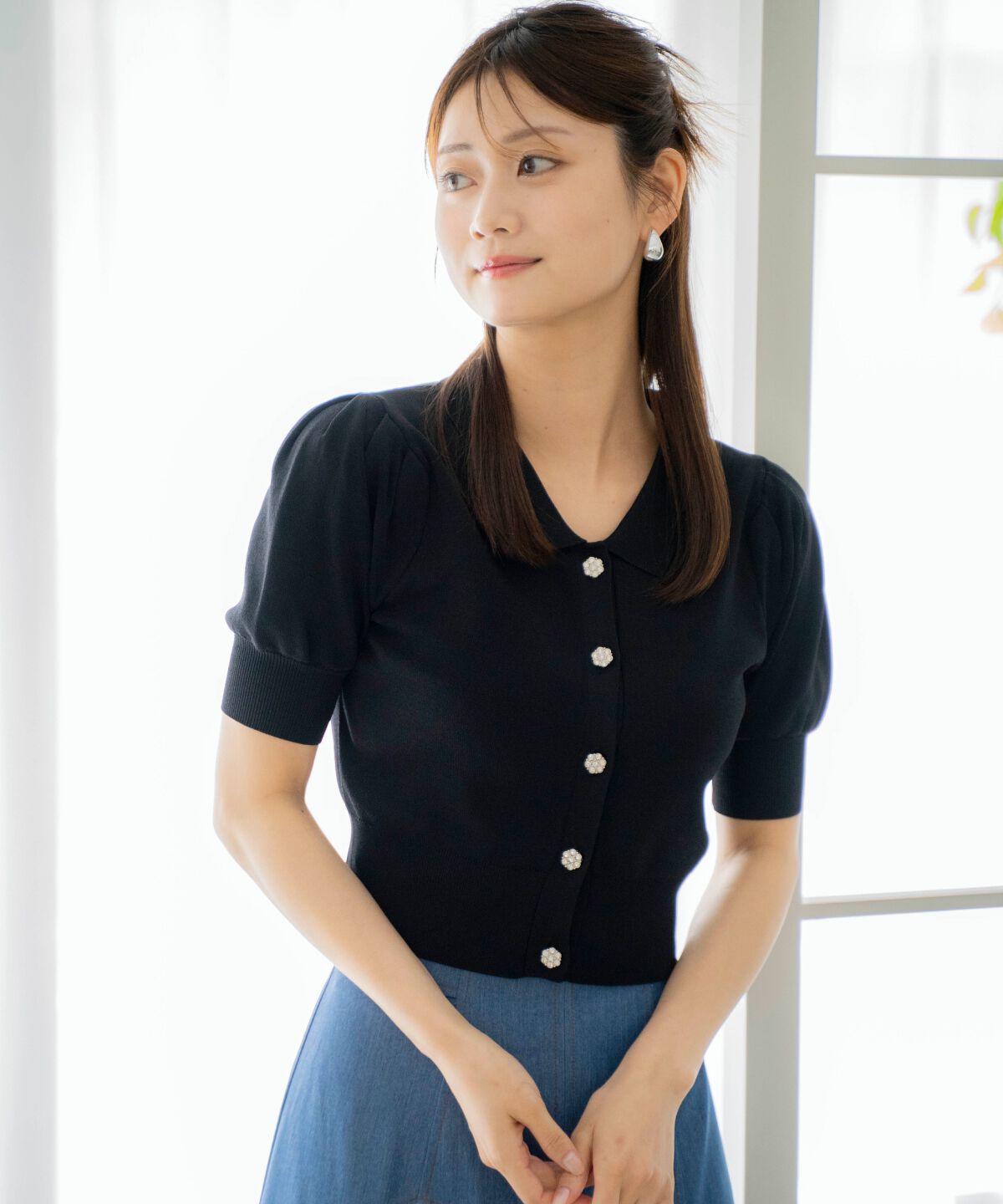 アンドクチュール「ビジューニットプルオーバー」|ニット・セーター|