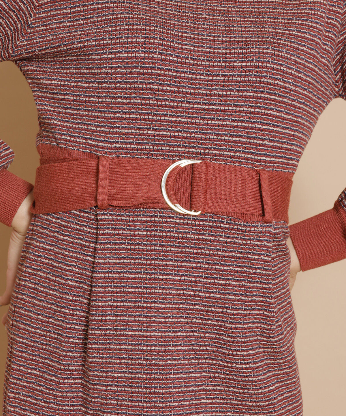 REDYAZEL「襟付きジャガードニットミニワンピース」|ワンピース|