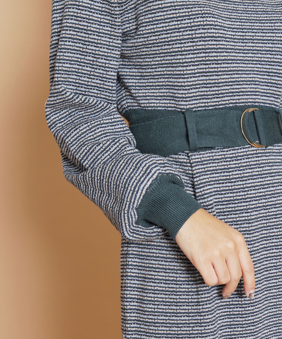 REDYAZEL「襟付きジャガードニットミニワンピース」|ワンピース|