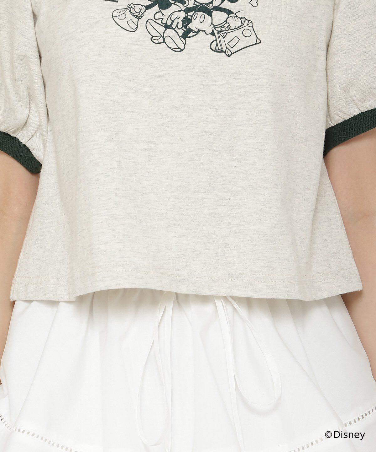  「ミッキー&ミニー / トラベルデザイン リンガーTシャツ」|Tシャツ・カットソー|