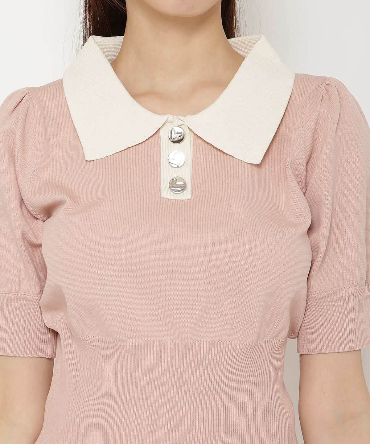 REDYAZEL「衿つきバイカラーニットトップス」|ニット・セーター|