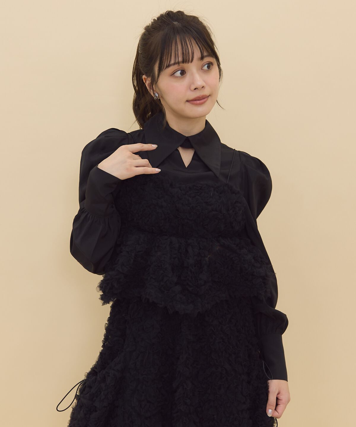 REDYAZEL「チュールビスチェドッキングブラウス」|シャツ・ブラウス|