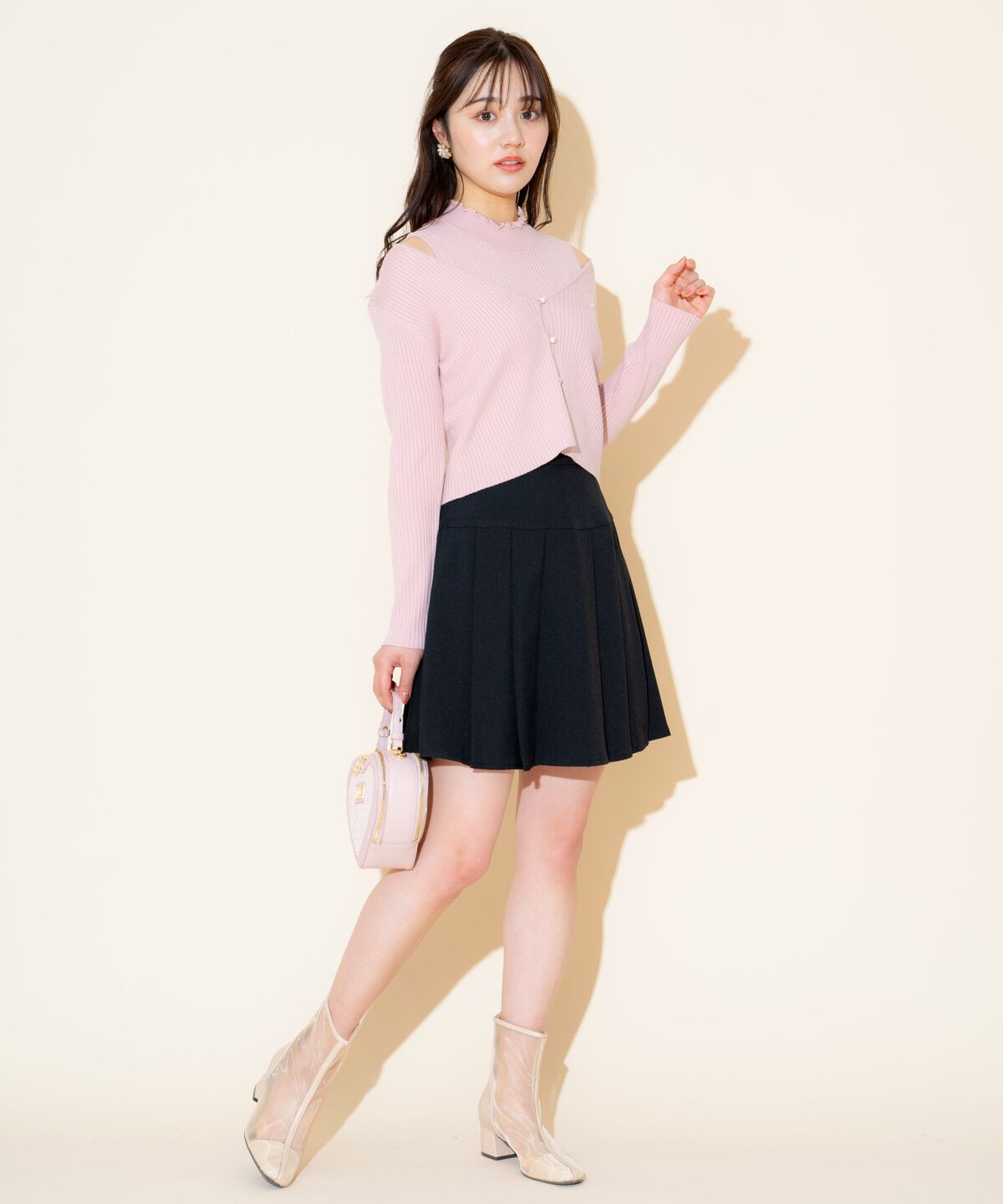 WILLSELECTION「タックプリーツミニスカート」|フレア|