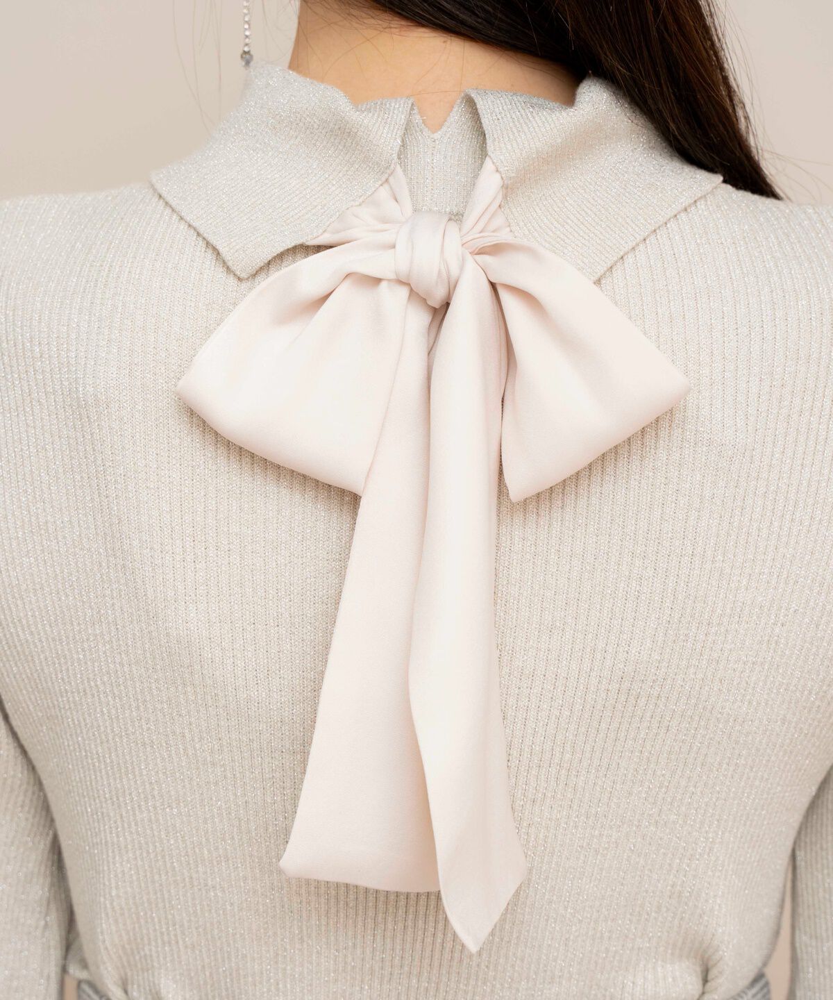 WILLSELECTION「バックリボンラメプルオーバー」|ニット・セーター|