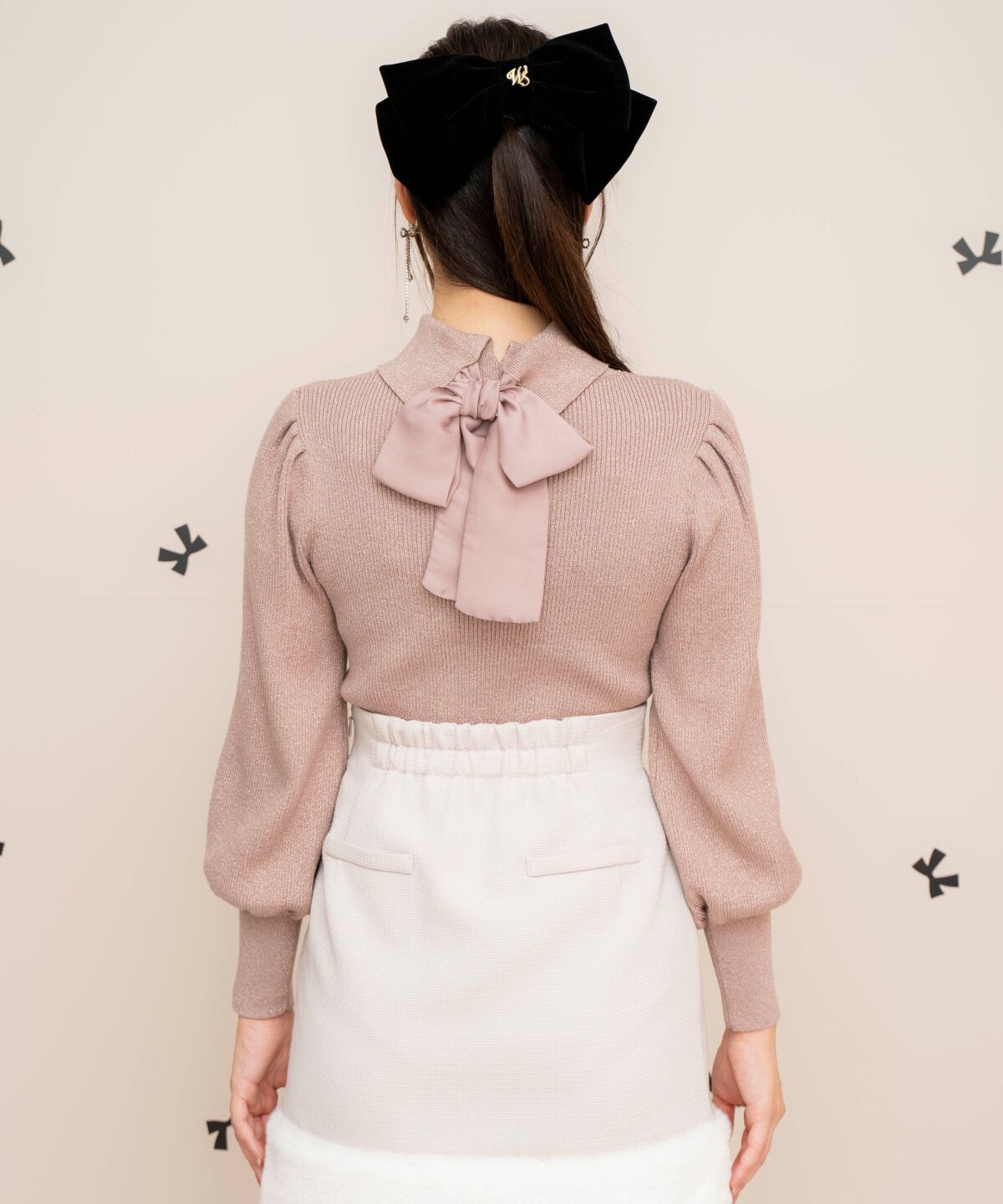 WILLSELECTION「バックリボンラメプルオーバー」|ニット・セーター|