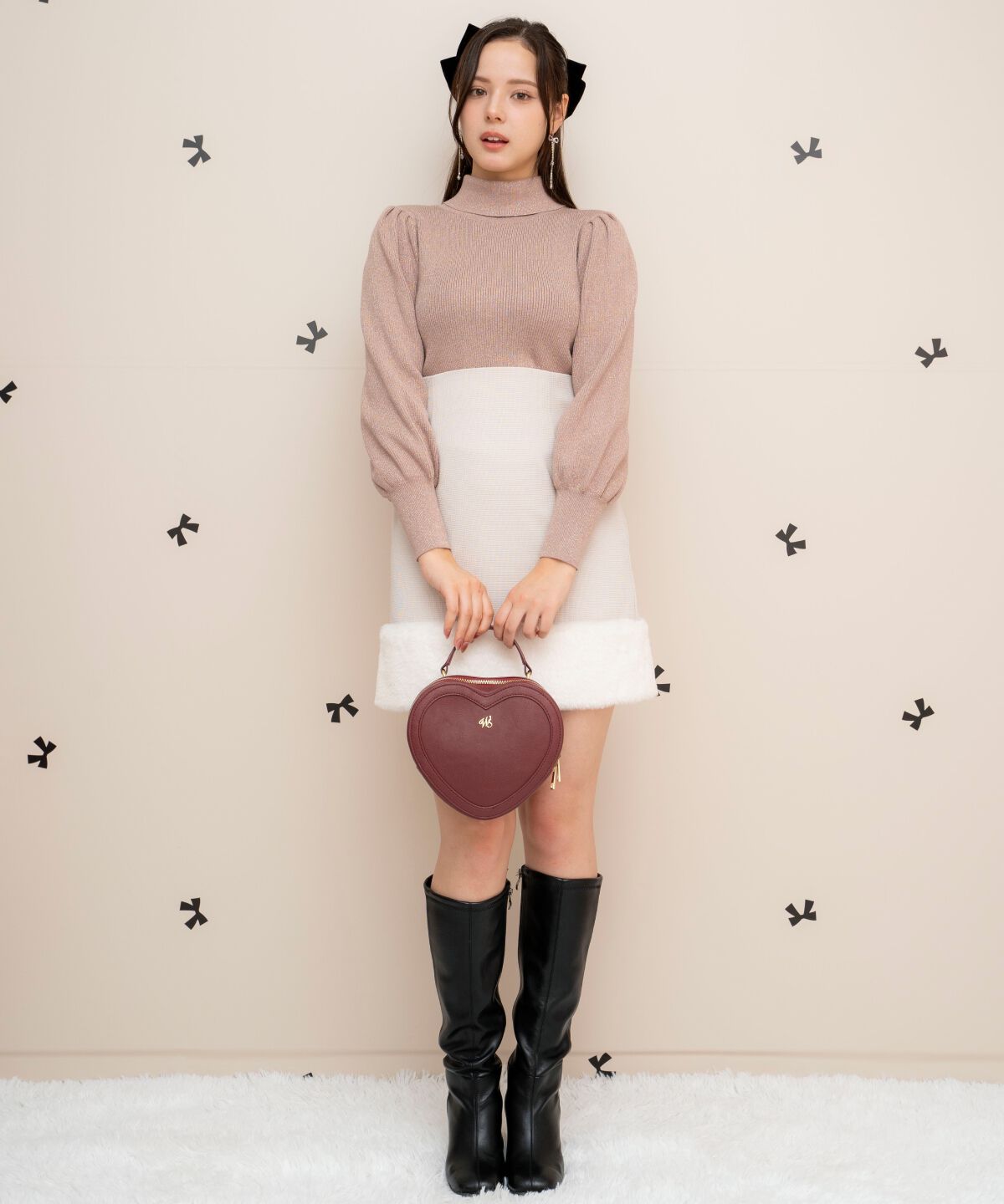 WILLSELECTION「バックリボンラメプルオーバー」|ニット・セーター|