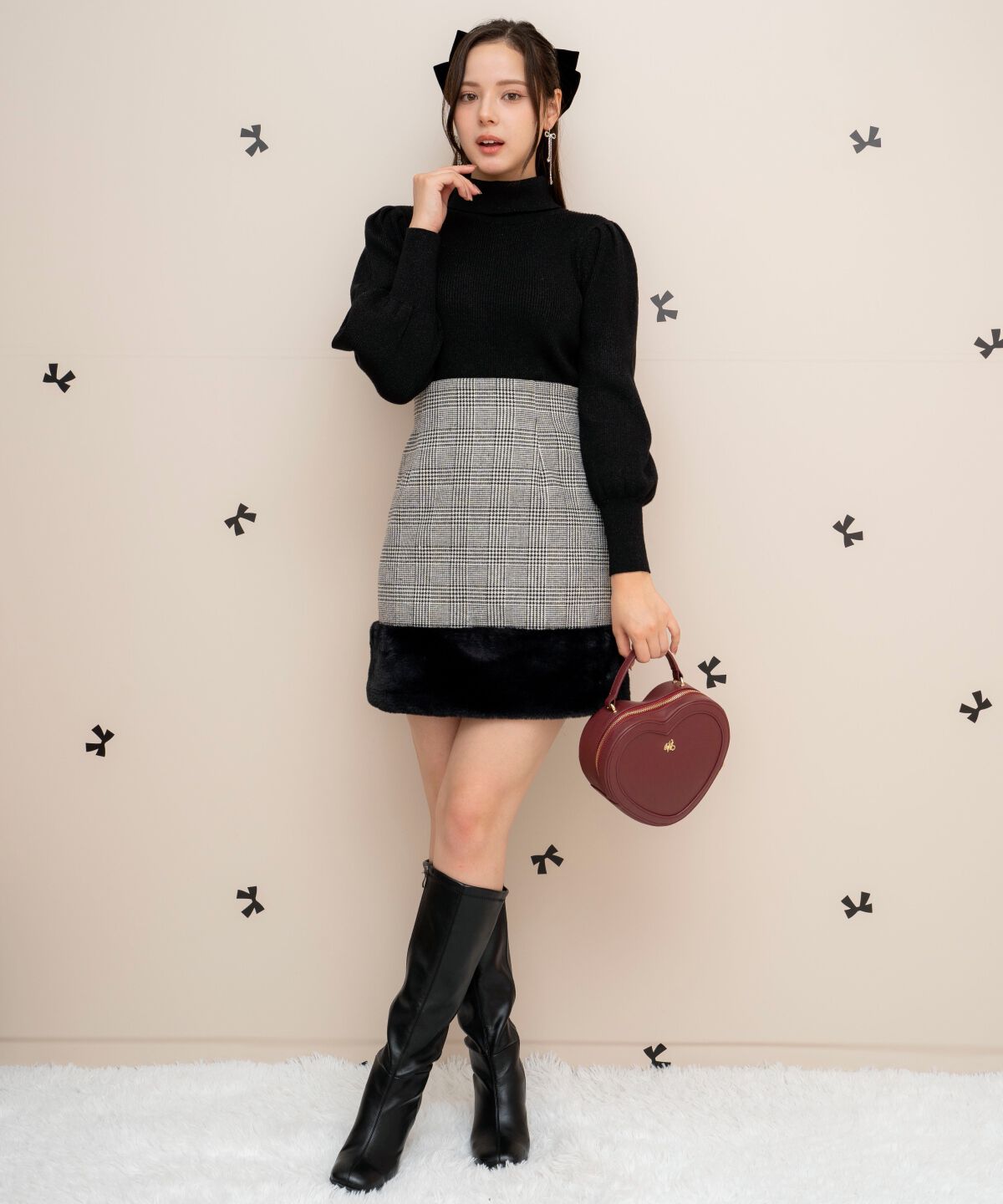 WILLSELECTION「バックリボンラメプルオーバー」|ニット・セーター|