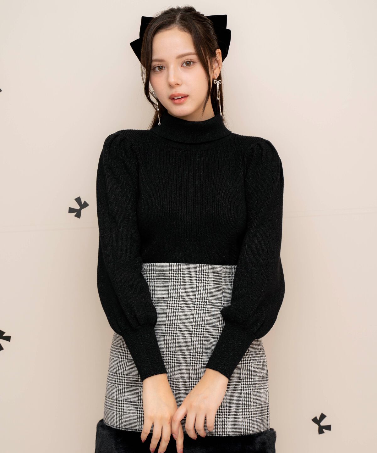 WILLSELECTION「バックリボンラメプルオーバー」|ニット・セーター|