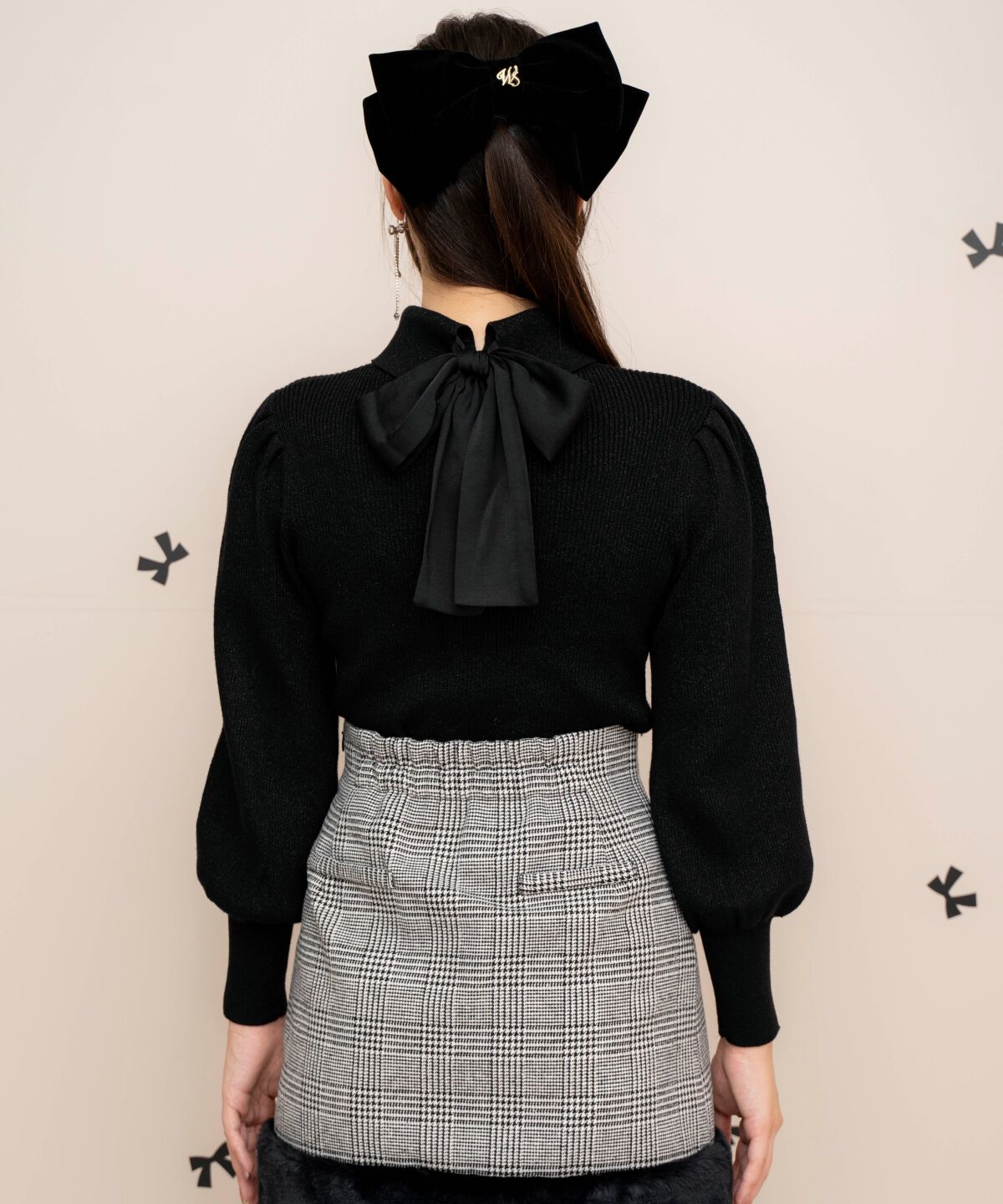 WILLSELECTION「バックリボンラメプルオーバー」|ニット・セーター|