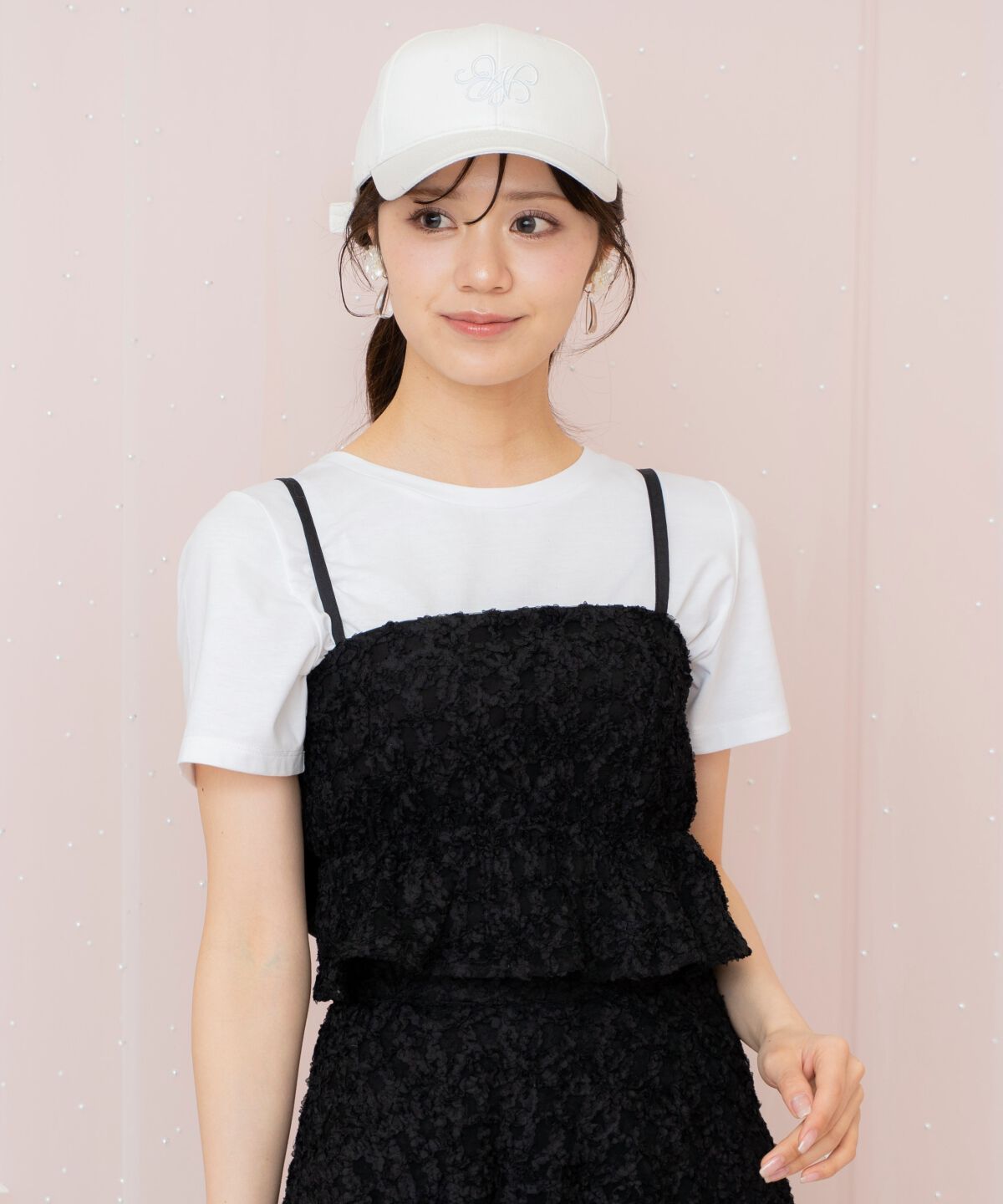 WILLSELECTION「ドットフラワービスチェ」|その他|ブラック