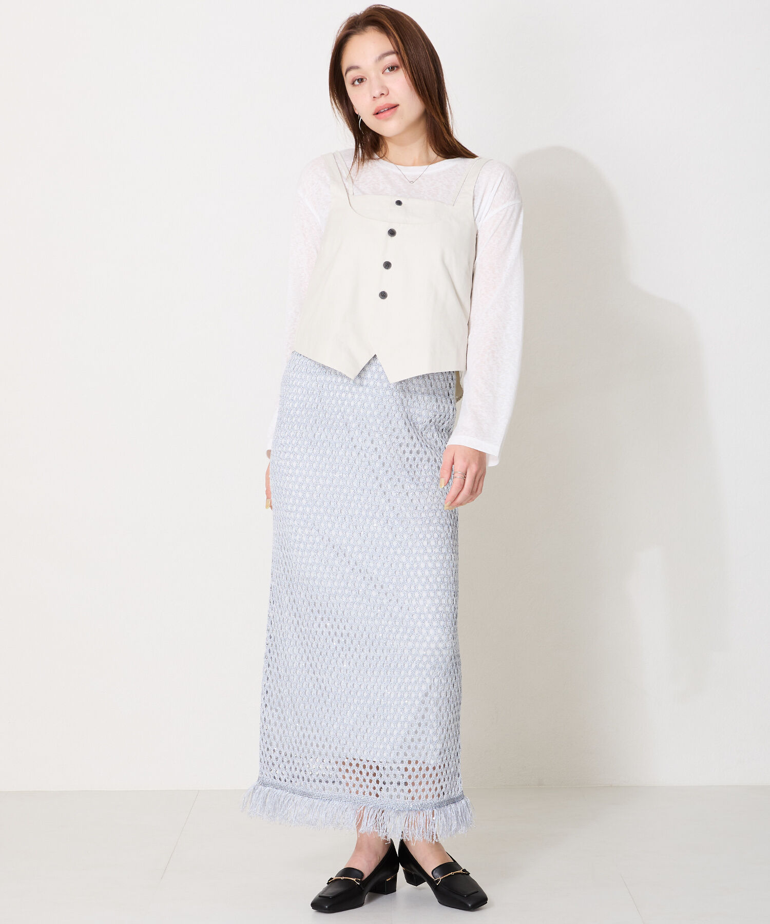 WA Oriental TRaffic「●人気シリーズ●メタリックラインビットヒールローファー/52101 ローファー」|パンプス|