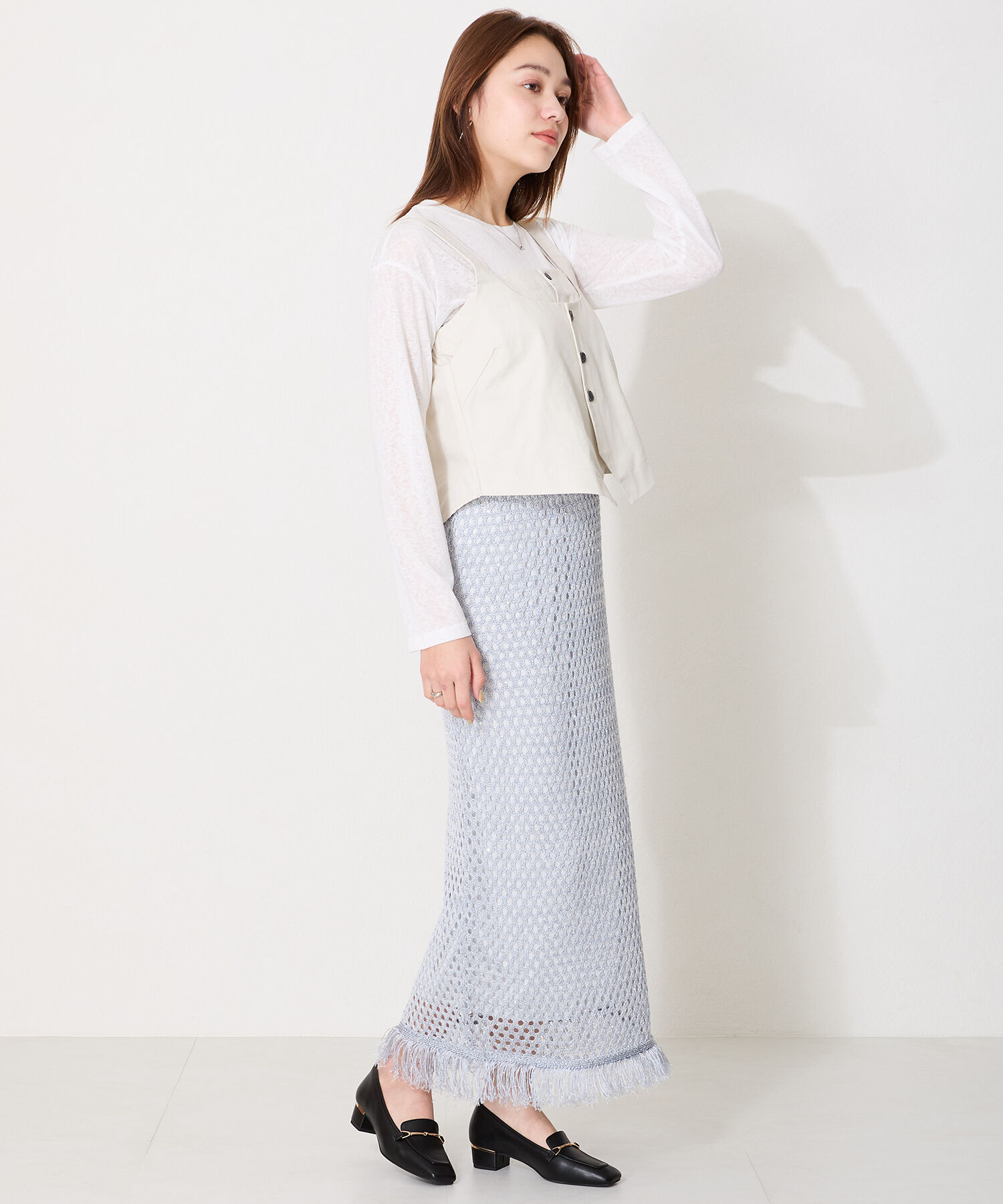 WA Oriental TRaffic「●人気シリーズ●メタリックラインビットヒールローファー/52101 ローファー」|パンプス|