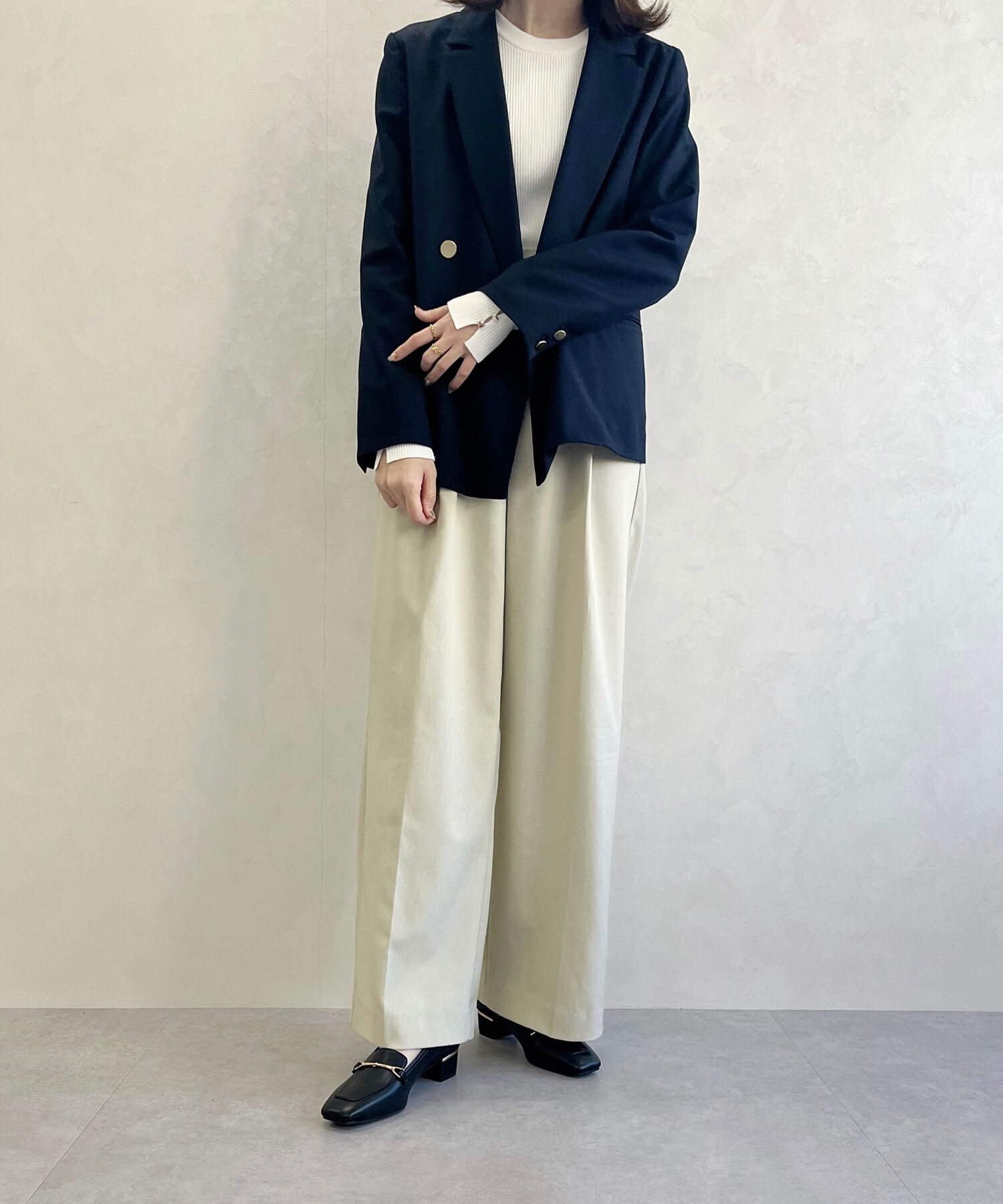 WA Oriental TRaffic「●人気シリーズ●メタリックラインビットヒールローファー/52101 ローファー」|パンプス|